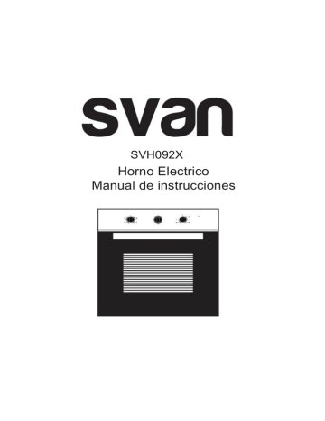 manual de instrucciones horno svh092x | Manualzz