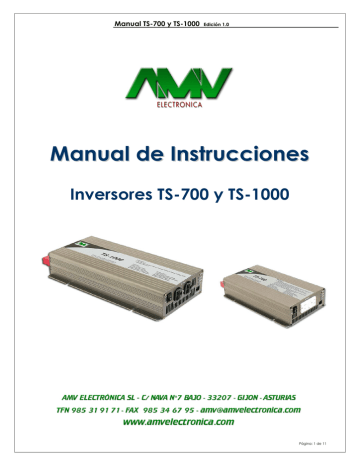 Manual TN-TS1500 - AMV Electrónica | Manualzz
