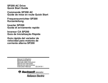 SP200 AC Drive Quick Start Guide | Manualzz