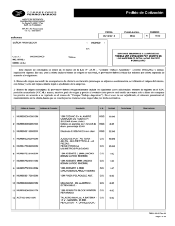 pedido de cotizacion | Manualzz
