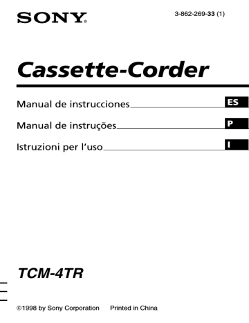 Características técnicas. Sony TCM 4TR, TCM-4TR | Manualzz