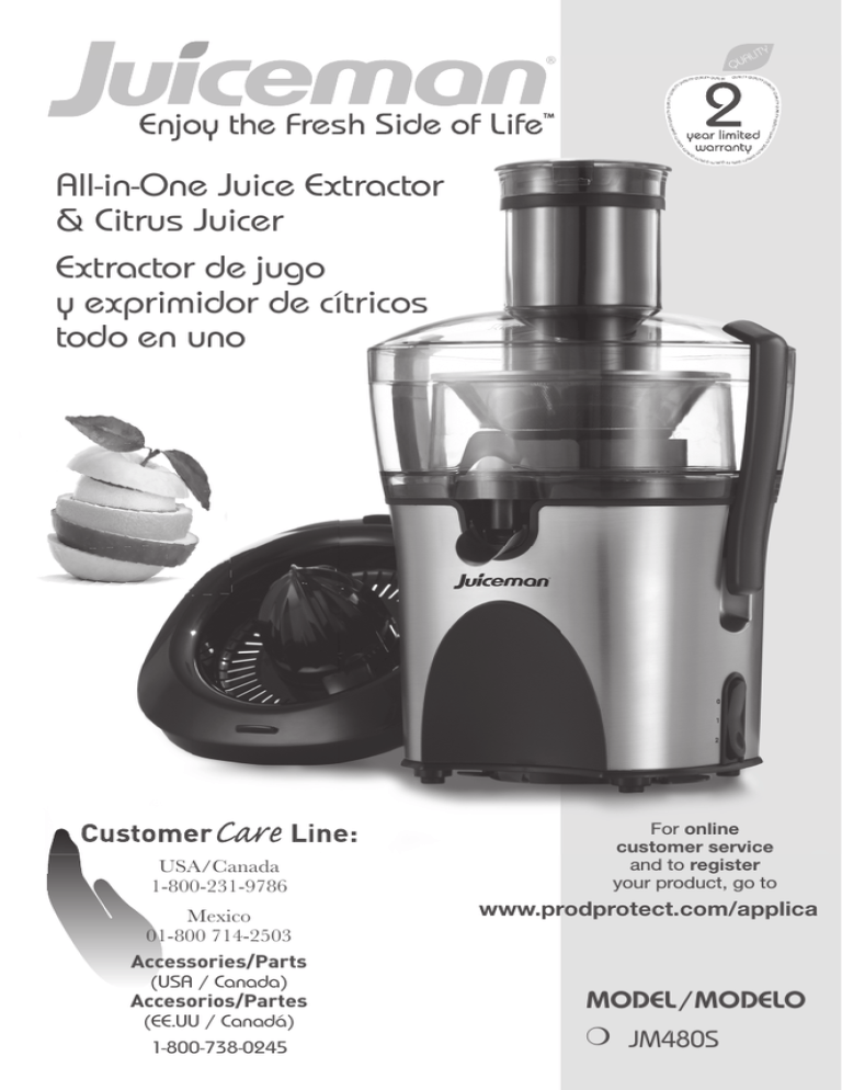 Juiceman JM480S User guide Manualzz