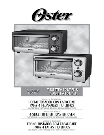 Oster TSSTTV10LTR, TSSTTV10LTB Instruction manual | Manualzz