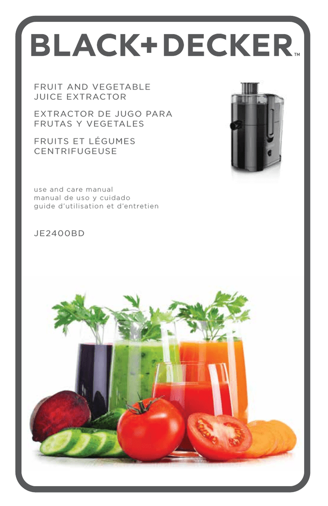 Extractor De Jugos Black+Decker, Negro JE2400BD: JE2400BD Black+Decker  Tienda Oficial - Colombia