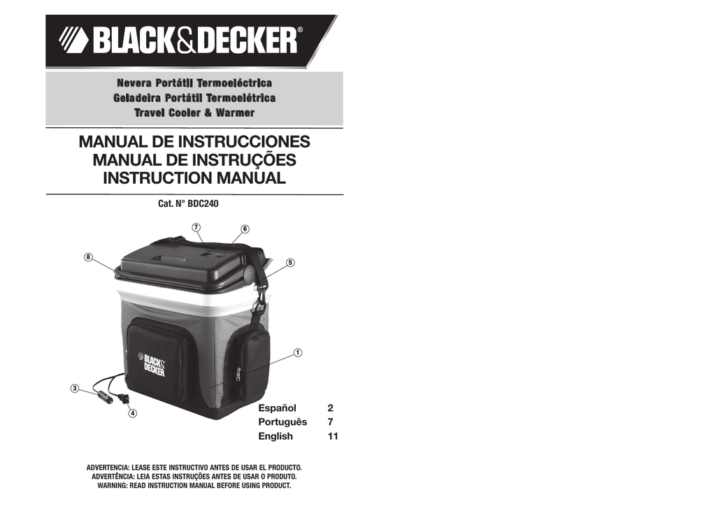 Manual de usuario Black & Decker CM2021B (Español - 2 páginas)