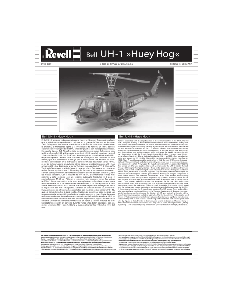 Bell Uh 1 Huey Hog Manualzz