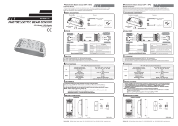 Hotron PHOTOELECTRIC BEAM SENSOR | Manualzz