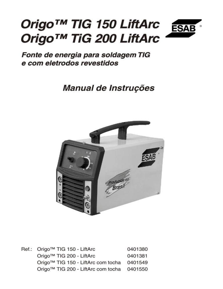 Origo Tig 150 0 Liftarc Manualzz