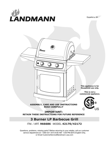 LANDMANN 966686, 42172, 42170 Owner's manual | Manualzz