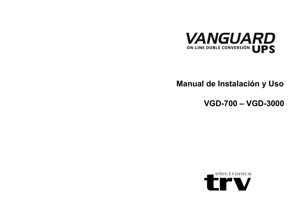Manual De Instalacion Y Uso Vgd 700 Vgd 3000 Manualzz