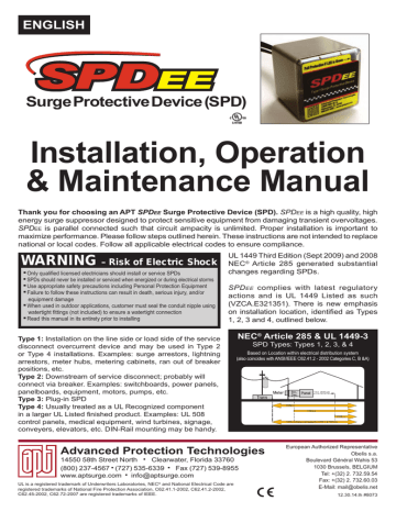 Installation, Operation & Maintenance Manual | Manualzz