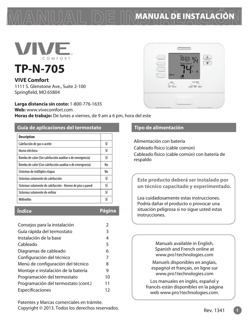 TP-N-705 - Vive Comfort | Manualzz
