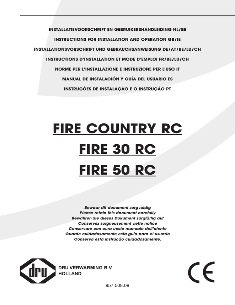 dru richelieu gas fireplace manual