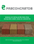 Manual Instalaci&oacute;n Adoquines Concreto Preconcretos
