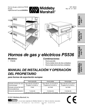 Hornos de gas y eléctricos PS536 | Manualzz