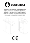 Ecoforest Pellet Stove Installation Manual