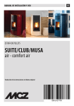 Manual de Instalaci&oacute;n y Uso - Estufas de pellets SUITE AIR, SUITE COMFORT AIR, CLUB AIR, CLUB COMFORT AIR, MUSA AIR, MUSA COMFORT AIR