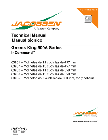 JACOBSEN GREENS KING 500A SERIES TECHNICAL MANUAL Pdf Download