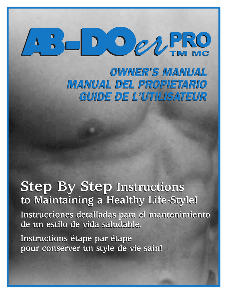 Thane ABDOer Pro Owner’s Manual Manualzz
