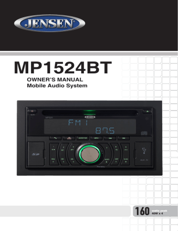 Jensen MP1524BT Owner's Manual | Manualzz
