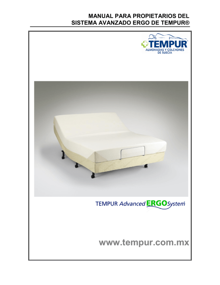 Manual de cama ERGO Tempur-Pedic | Manualzz