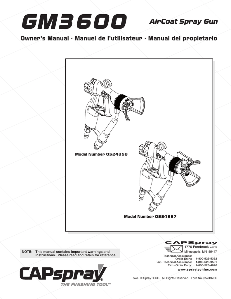 GM 3600 Spray Gun