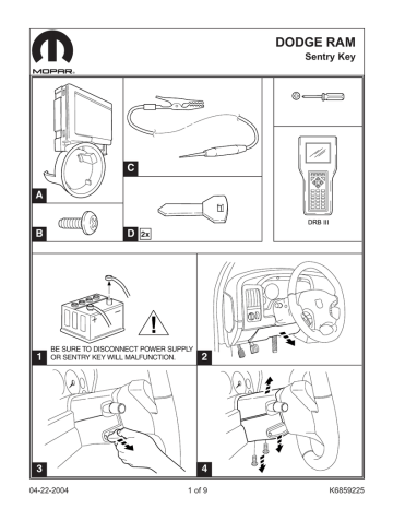 Dodge Ram Sentry Key Manualzz