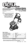 Pressure Washer VR2500 Operation Manual
