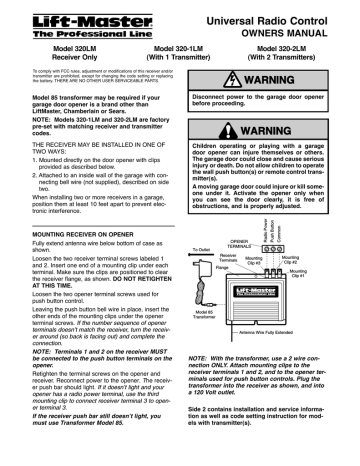 Universal Radio Control OWNERS MANUAL | Manualzz