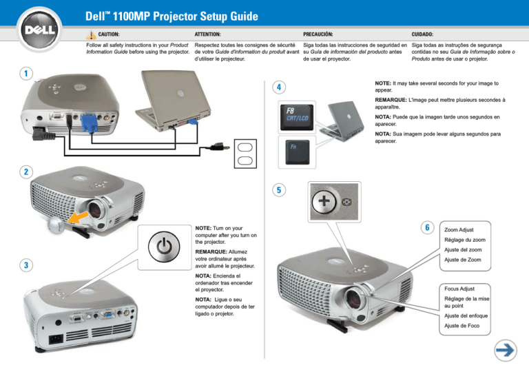 Dell™ 1100mp Projector Setup Guide Manualzz 