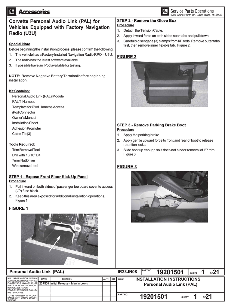 gm service information accessories instructions