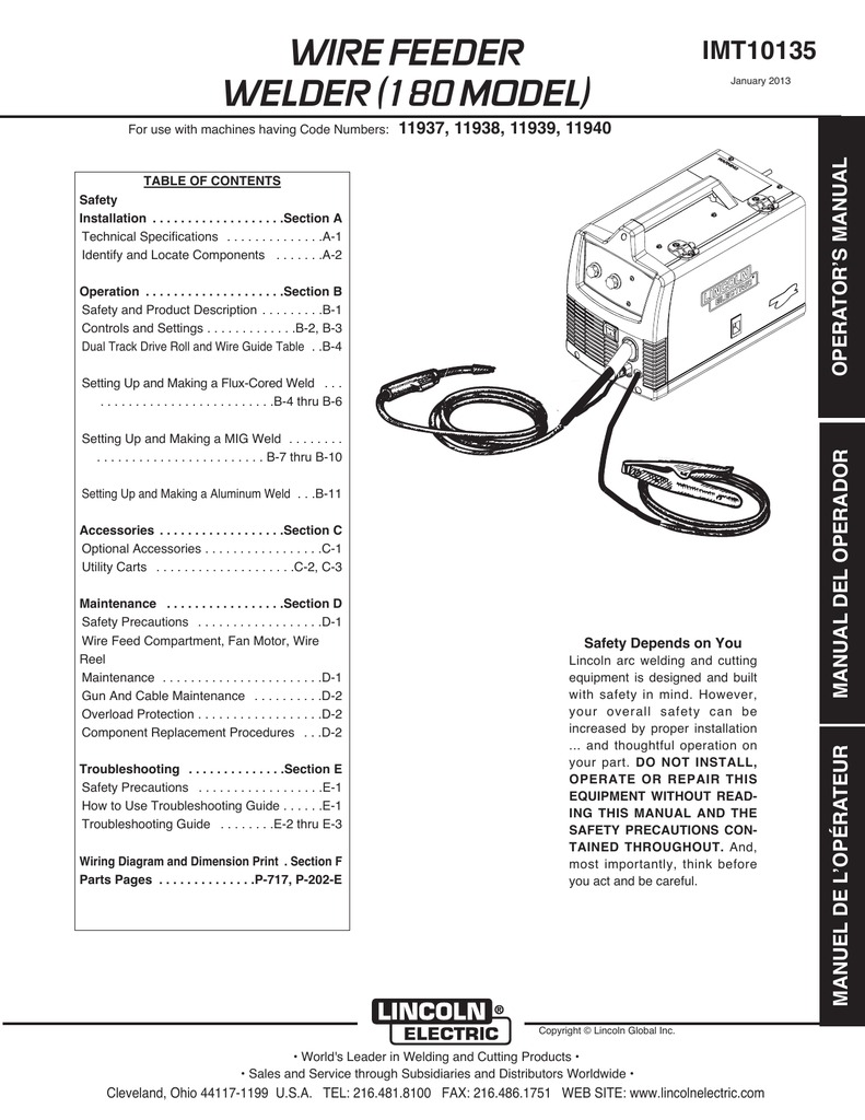 Lincoln 180 Mig Welder Parts Diagram | Reviewmotors.co