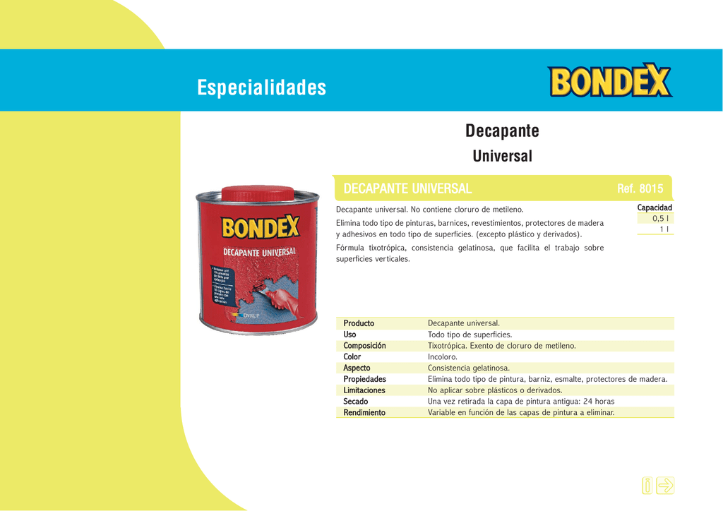 BONDEX Decapante Universal Quita Pinturas