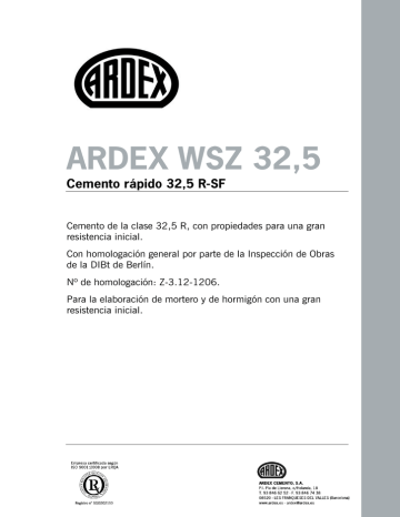Cemento de la clase 32,5 R, con propiedades para una gran | Manualzz