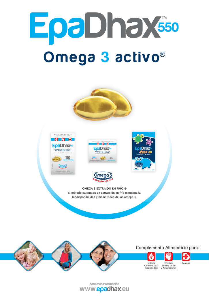 EpaDhax 1000 mg 90 cápsulas Omega 3 Activo