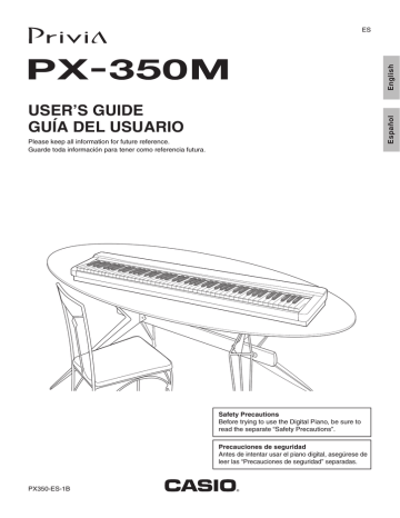 Casio PX-350M Electronic Musical Instrument Manual de usuario | Manualzz