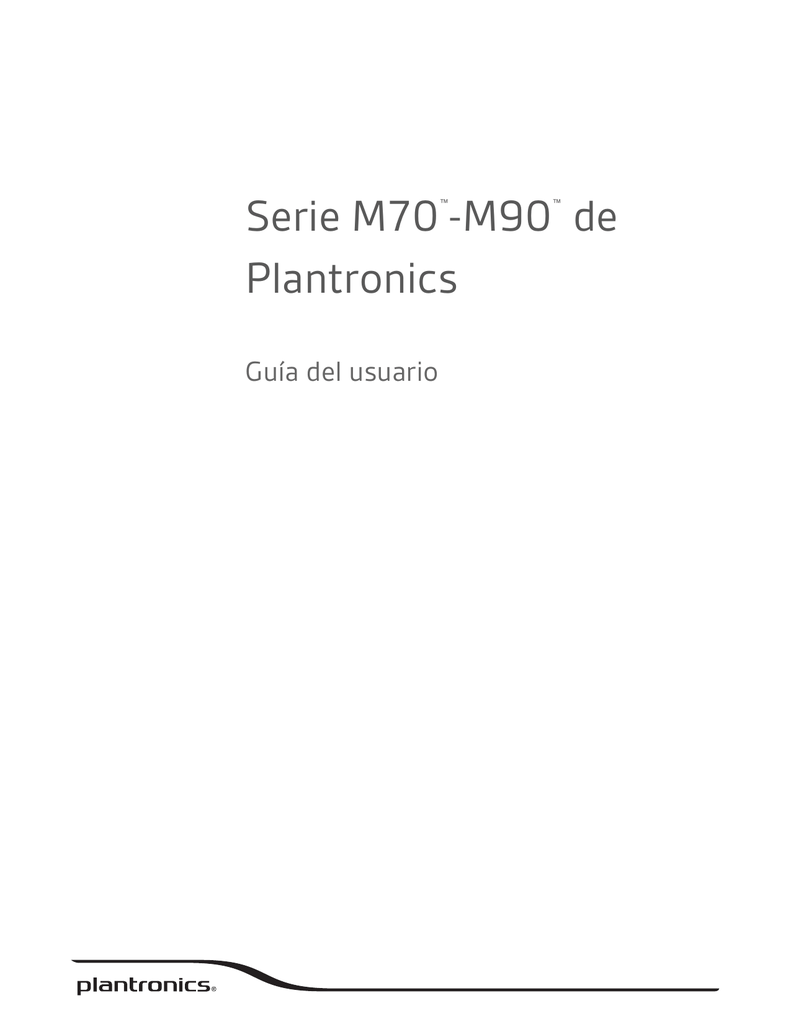 Serie M70™-M90™ de Plantronics | Manualzz