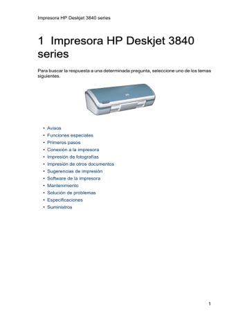 HP Deskjet 3840 Printer series El manual del propietario | Manualzz