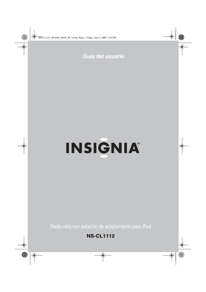 Insignia NSCL1112 AM/FM Clock Radio Manual de usuario Manualzz