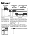Starrett Electronic Calipers 5000B, 5002B, 5005B, 5006B User's Guide