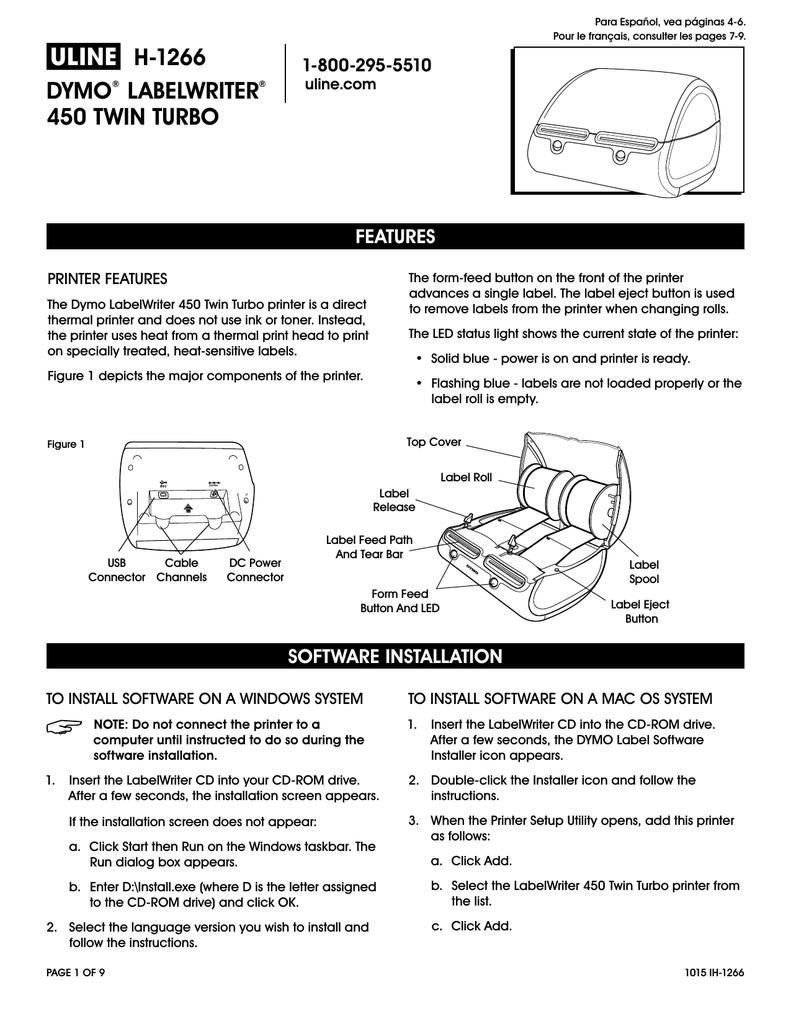 Dymo® LabelWriter® 450 Etiquetadora Twin Turbo H-1266 - Uline