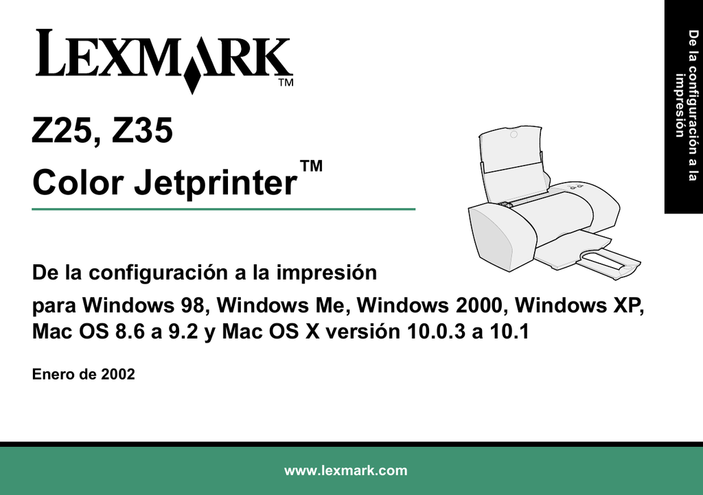 Lexmark Z35 El manual del propietario | Manualzz