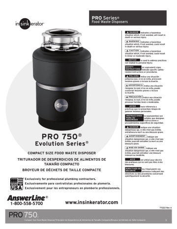 InSinkErator PRO 750® | Manualzz