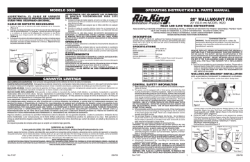 AirKing 9020 Operating Instructions & Parts Manual | Manualzz