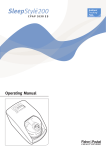 SleepStyle 200 HC231, HC232, HC233, HC234, HC236, HC238 Operating Manual