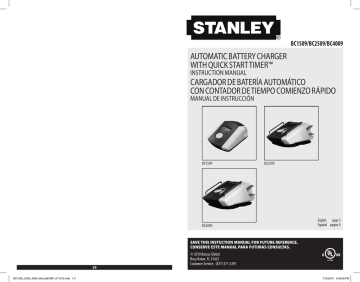 Stanley BC4009, BC2509, BC1509 Instruction manual | Manualzz