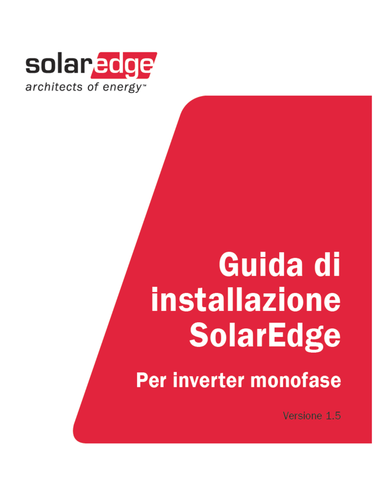Guida di installazione SolarEdge – MAN-01-00017-1.5 | Manualzz