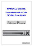 Manuale Utente Video Registratore Digitale 4 Canali