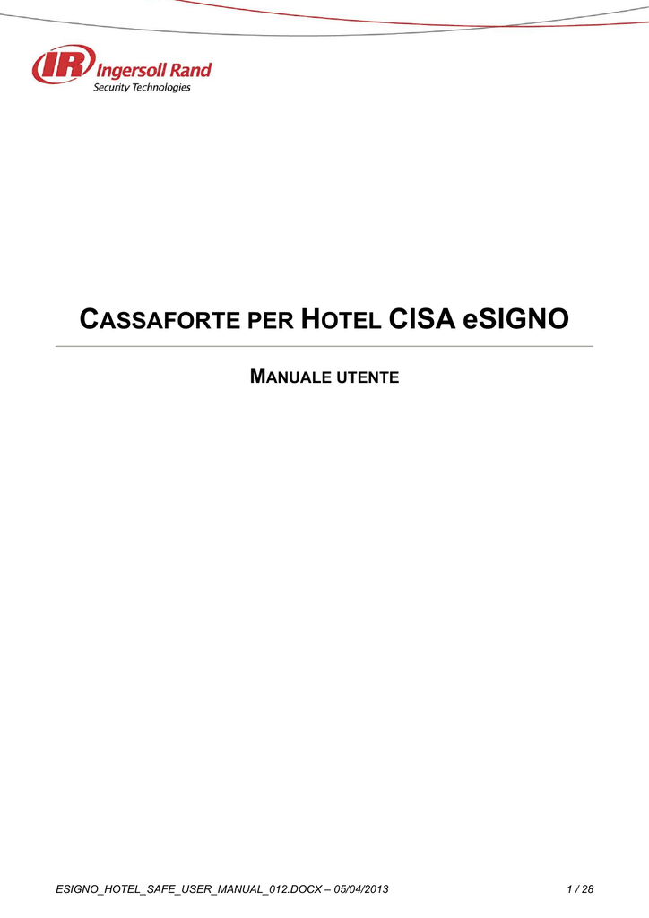 cassaforte cisa con batteria scaricare