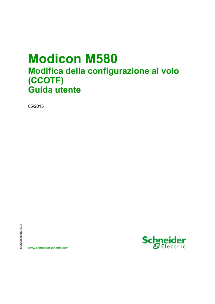 Modicon M580 - Schneider Electric | Manualzz